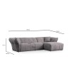 Corner Sofa Boxer Right - Light Grey Light Grey
