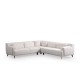 Corner Sofa Jaguar Corner L2-C-2R - White White Corner Sofa Jaguar Corner L2-C-2R - White White