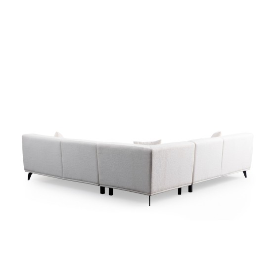 Corner Sofa Jaguar Corner L2-C-2R - White White Corner Sofa Jaguar Corner L2-C-2R - White White