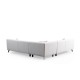Corner Sofa Jaguar Corner L2-C-2R - White White Corner Sofa Jaguar Corner L2-C-2R - White White