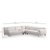 Corner Sofa Jaguar Corner L2-C-2R - White White