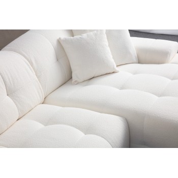 Corner Sofa Pescara Corner Right (L2-Chl) - White White