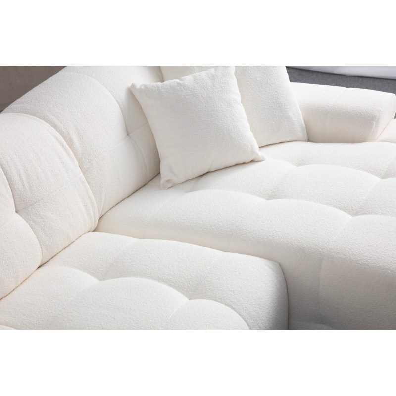 Corner Sofa Pescara Corner Right (L2-Chl) - White White