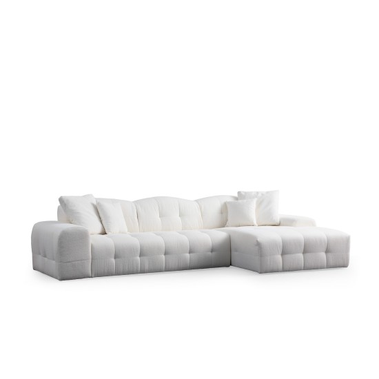 Corner Sofa Pescara Corner Right (L2-Chl) - White White Corner Sofa Pescara Corner Right (L2-Chl) - White White