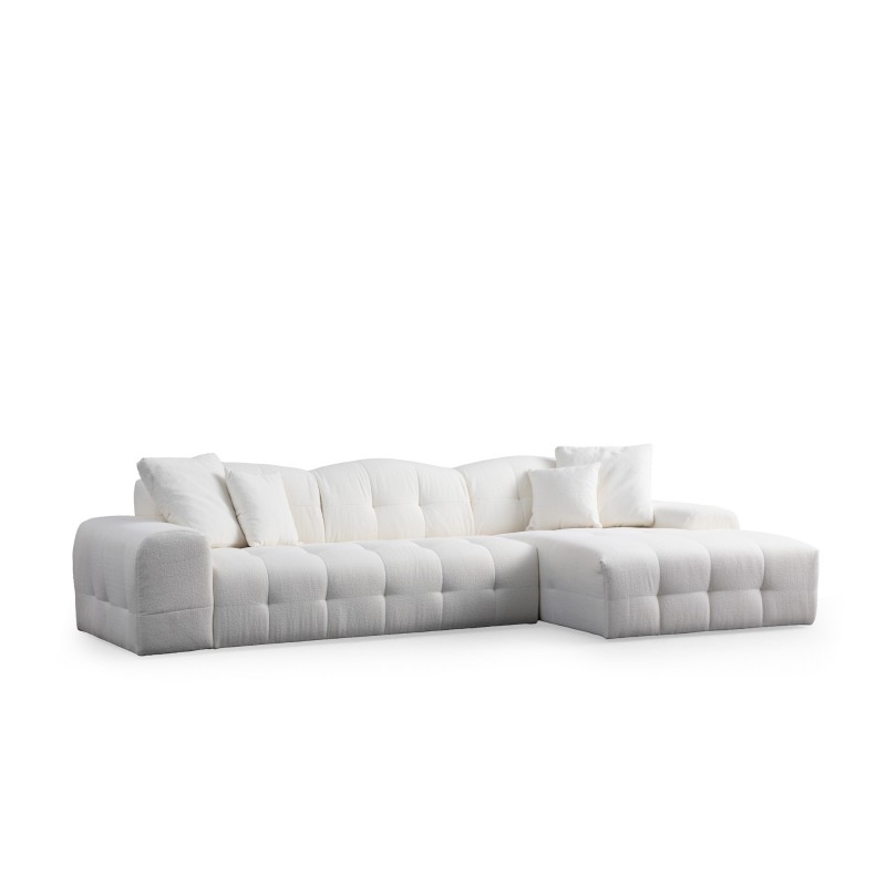 Corner Sofa Pescara Corner Right (L2-Chl) - White White