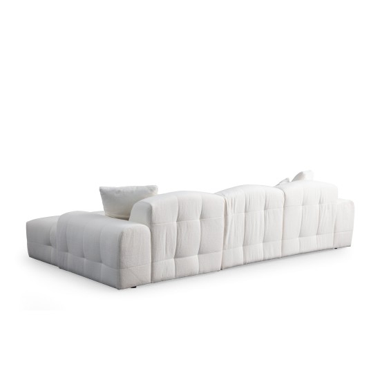 Corner Sofa Pescara Corner Right (L2-Chl) - White White Corner Sofa Pescara Corner Right (L2-Chl) - White White
