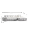 Corner Sofa Pescara Corner Right (L2-Chl) - White White