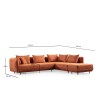 Corner Sofa Floransa - Orange Orange