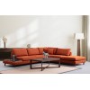 Corner Sofa New Tulip With Pouf - Orange Orange