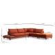 Corner Sofa New Tulip With Pouf - Orange Orange
