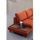 Corner Sofa New Tulip With Pouf - Orange Orange