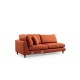 Corner Sofa New Tulip With Pouf - Orange Orange