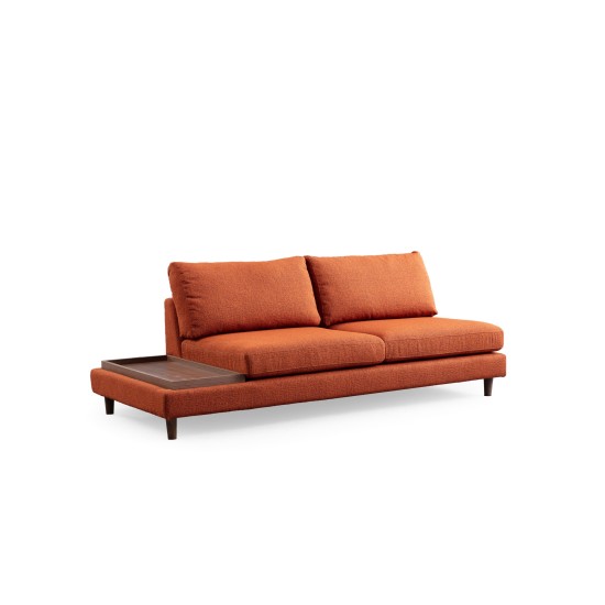 Corner Sofa New Tulip With Pouf - Orange Orange