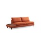 Corner Sofa New Tulip With Pouf - Orange Orange