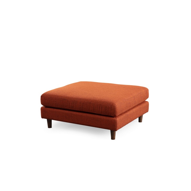 Corner Sofa New Tulip With Pouf - Orange Orange