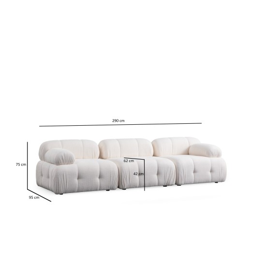 Corner Sofa Petite 3 - White White Corner Sofa Petite 3 - White White