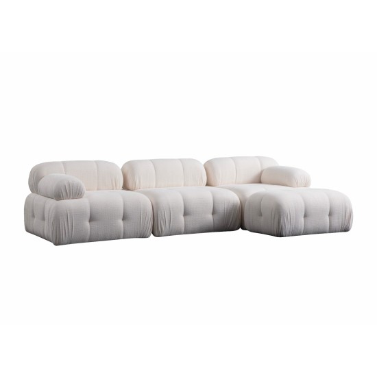 Corner Sofa Petite 3 - White White Corner Sofa Petite 3 - White White