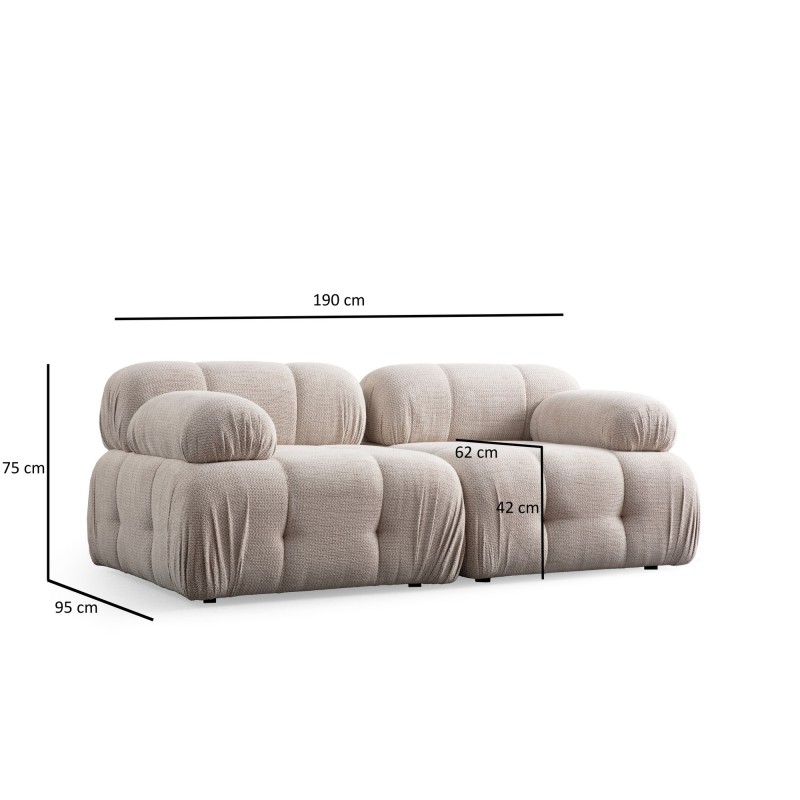 Corner Sofa Petite 2 - Cream Cream