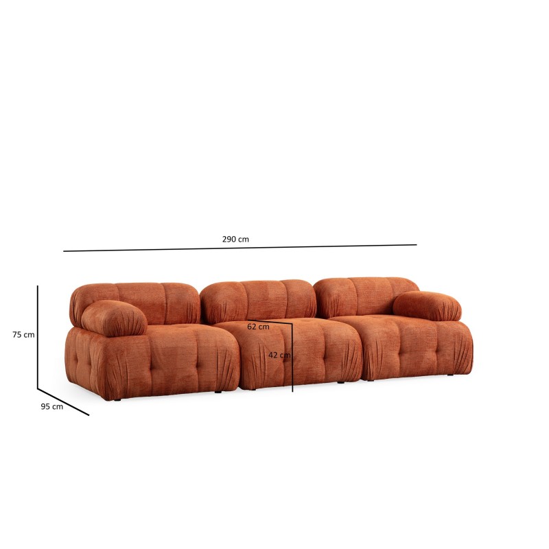 Corner Sofa Petite 3 - Orange Orange