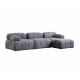 Corner Sofa Petite 3 - Grey Grey Corner Sofa Petite 3 - Grey Grey