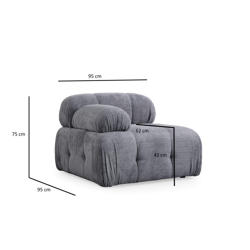 Corner Sofa Petite 2 - Grey Grey
