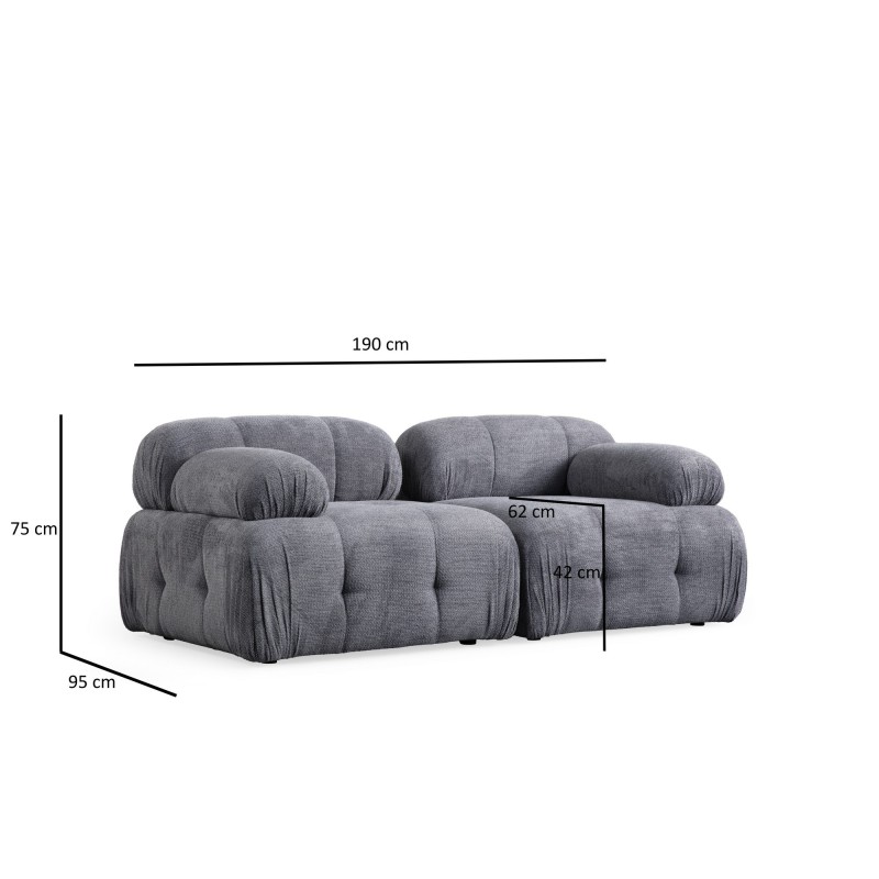 Corner Sofa Petite 2 - Grey Grey