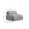 Corner Sofa Petite 3 - Light Grey Light Grey