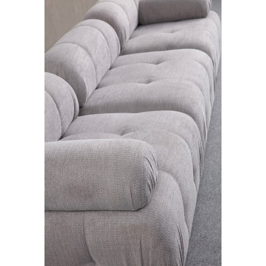 Corner Sofa Petite 3 - Light Grey Light Grey Corner Sofa Petite 3 - Light Grey Light Grey