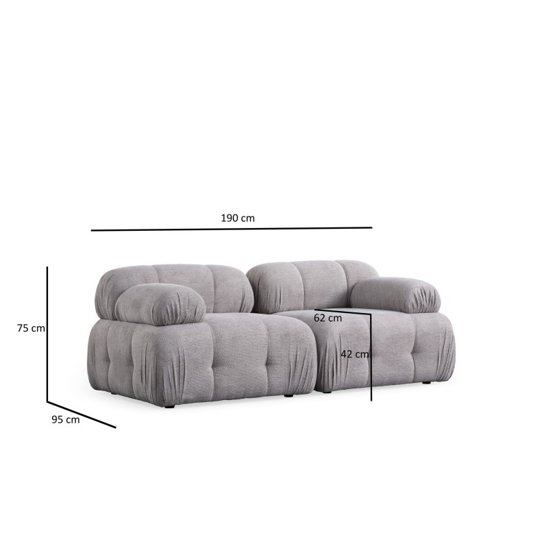 Corner Sofa Petite 2 - Light Grey Light Grey
