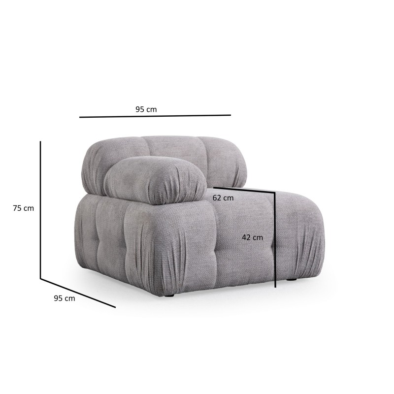 Corner Sofa Petite 2 - Light Grey Light Grey