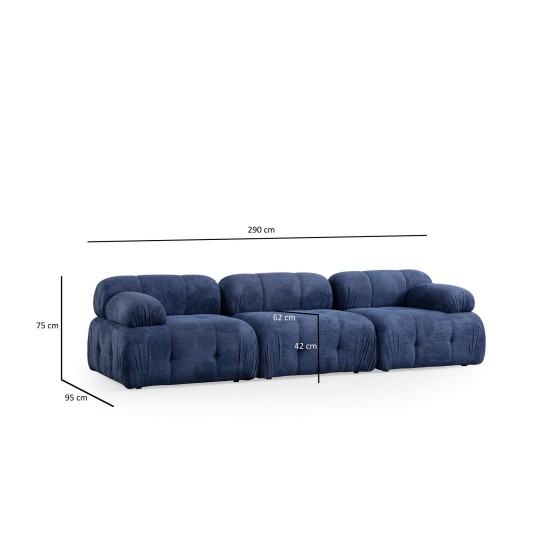 Corner Sofa Petite 3 - Night Blue Night Blue Corner Sofa Petite 3 - Night Blue Night Blue