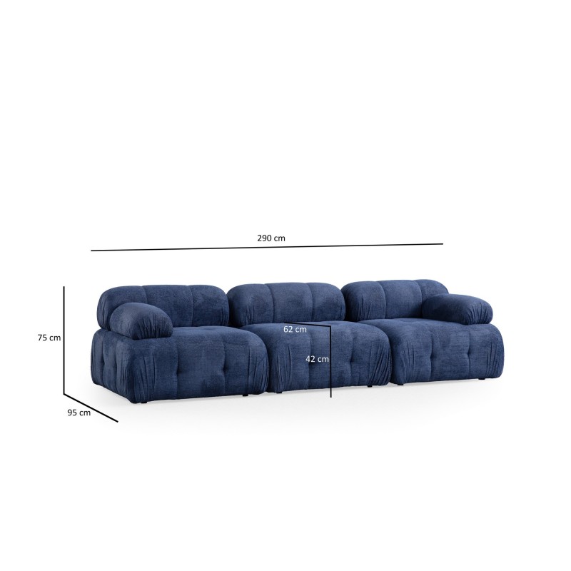 Corner Sofa Petite 3 - Night Blue Night Blue