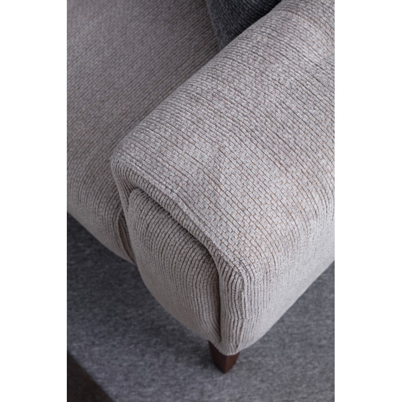 Γωνιακός Καναπές - Athena - L2-C-3R - Χρώμα Ανοιχτό Γκρι - 260x300x95 - 80εκ