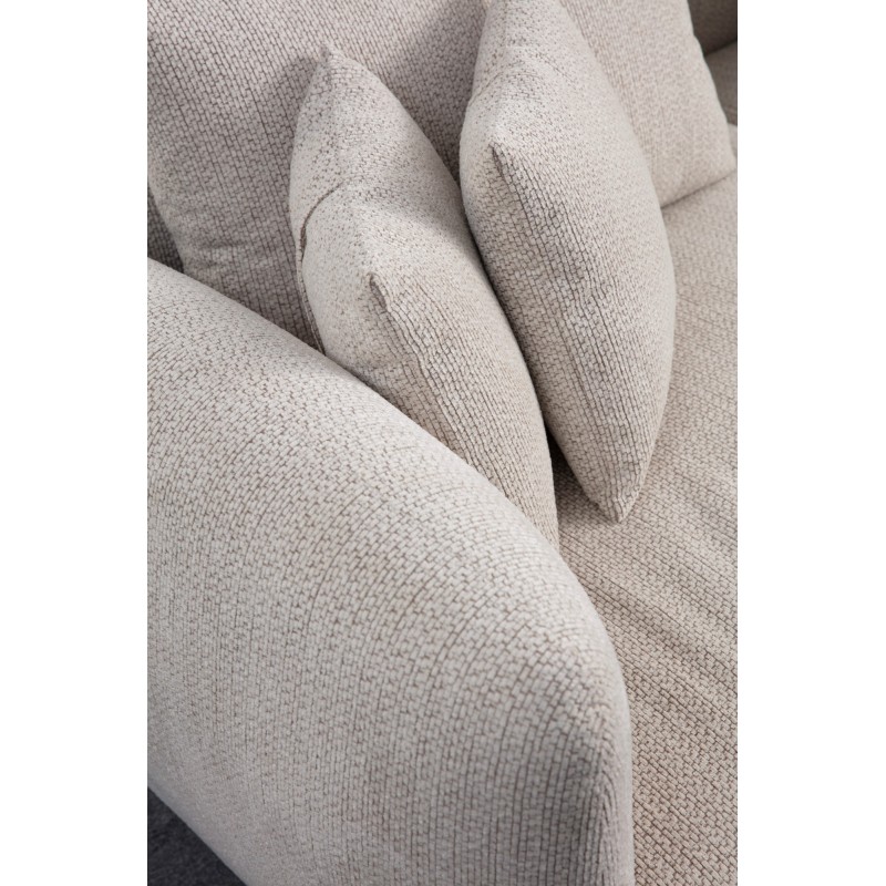 Γωνιακός Καναπές - Floransa -Χρώμα Λευκό - 310x264x102