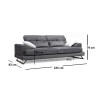 Atelier del Sofa 3-Seat Sofa Frido 3 Seater Anthracite