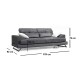 3-Seat Sofa Frido 3 Seater Anthracite Atelier del Sofa 3-Seat Sofa Frido 3 Seater Anthracite