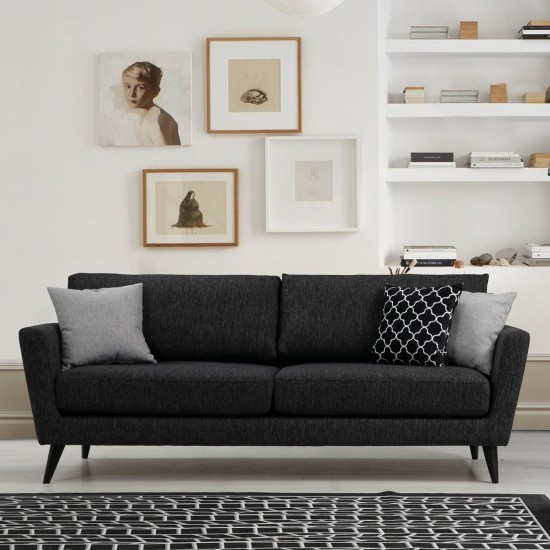 3-Seat Sofa Mayorka 3 Seater Dark Grey 3-Seat Sofa Mayorka 3 Seater Dark Grey