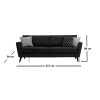 3-Seat Sofa Mayorka 3 Seater Dark Grey