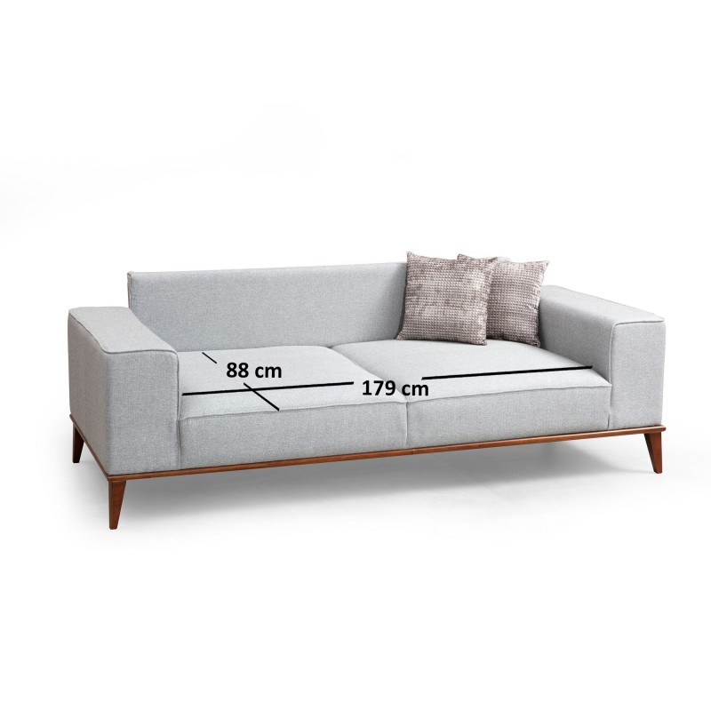 Atelier del Sofa 3-Seat Sofa-Bed Montana 3 Seater Grey