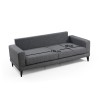 Atelier del Sofa 3-Seat Sofa-Bed Nordic 3 Seater Dark Grey