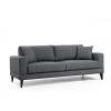 Atelier del Sofa 3-Seat Sofa-Bed Nordic 3 Seater Dark Grey