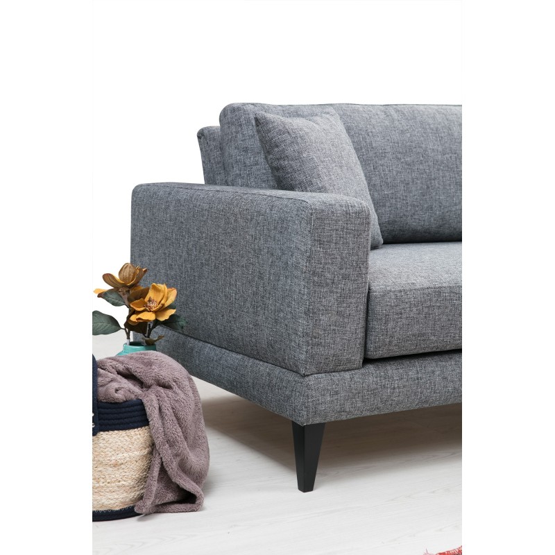 Atelier del Sofa 3-Seat Sofa-Bed Nordic 3 Seater Dark Grey