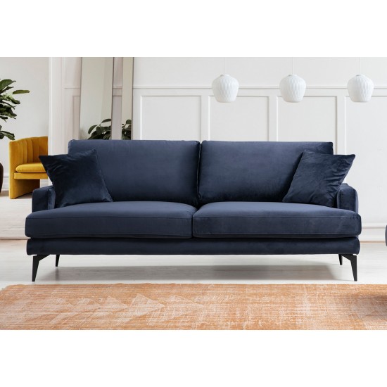 Atelier del Sofa 3-Seat Sofa Papira 3 Seater - Navy Blue Navy Blue
