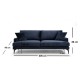 Atelier del Sofa 3-Seat Sofa Papira 3 Seater - Navy Blue Navy Blue