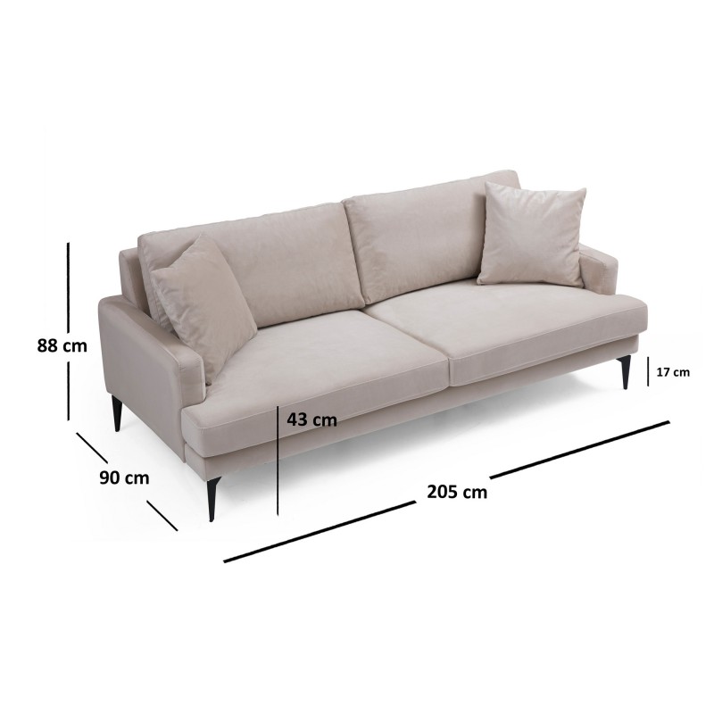 Atelier del Sofa 3-Seat Sofa Papira 3 Seater - Beige Beige