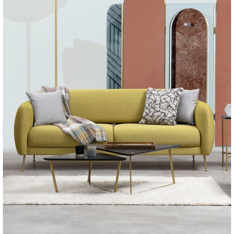 3-Seat Sofa-Bed Sevilla 3 Seater - Yellow Yellow