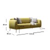 3-Seat Sofa-Bed Sevilla 3 Seater - Yellow Yellow
