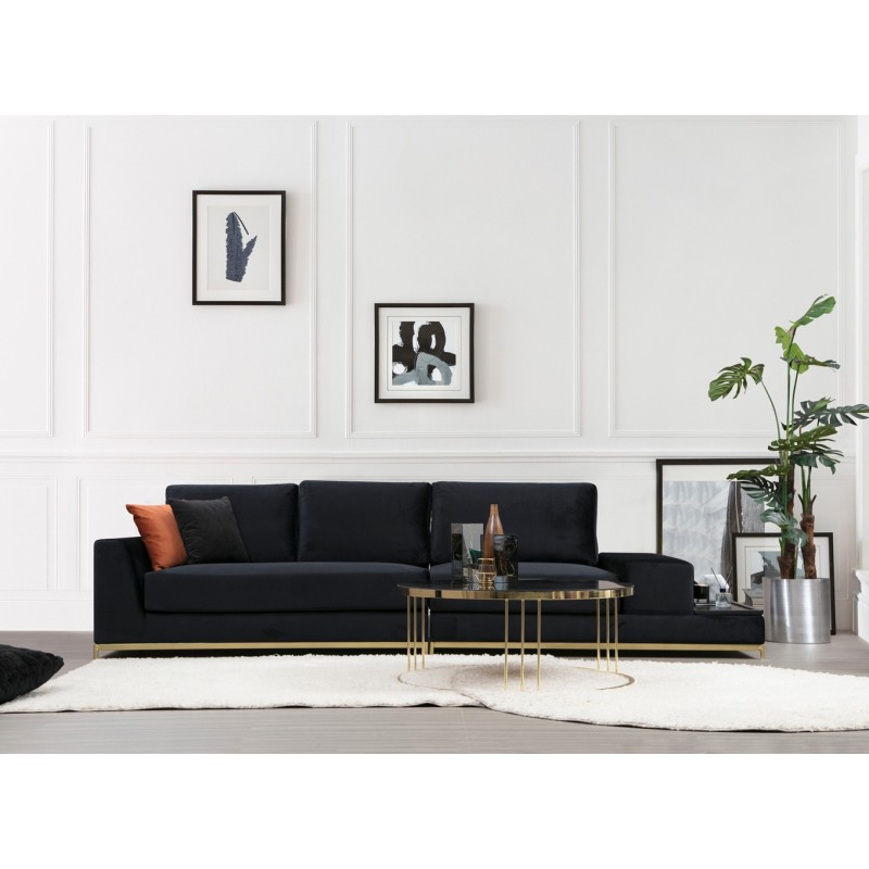 4-Seat Sofa Line With Side Table - Black Black
Gold