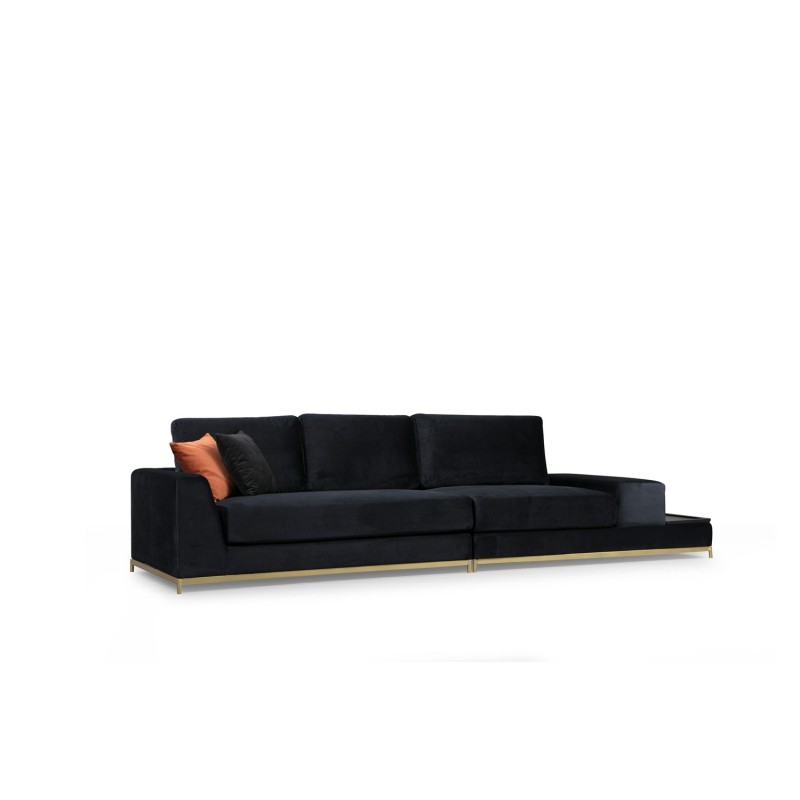 4-Seat Sofa Line With Side Table - Black Black
Gold