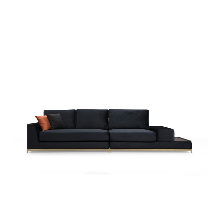 4-Seat Sofa Line With Side Table - Black Black
Gold